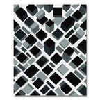 Monochrome Geometric Cubist Block Perspective Rug