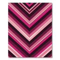 Magenta Chevron Striped Geometric Rug