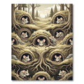 Whimsical Forest Mouse Underground Burrow Rug