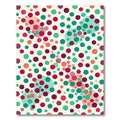 Retro Teal Berry Polka Dot Collage Rug