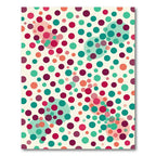 Retro Teal Berry Polka Dot Collage Rug