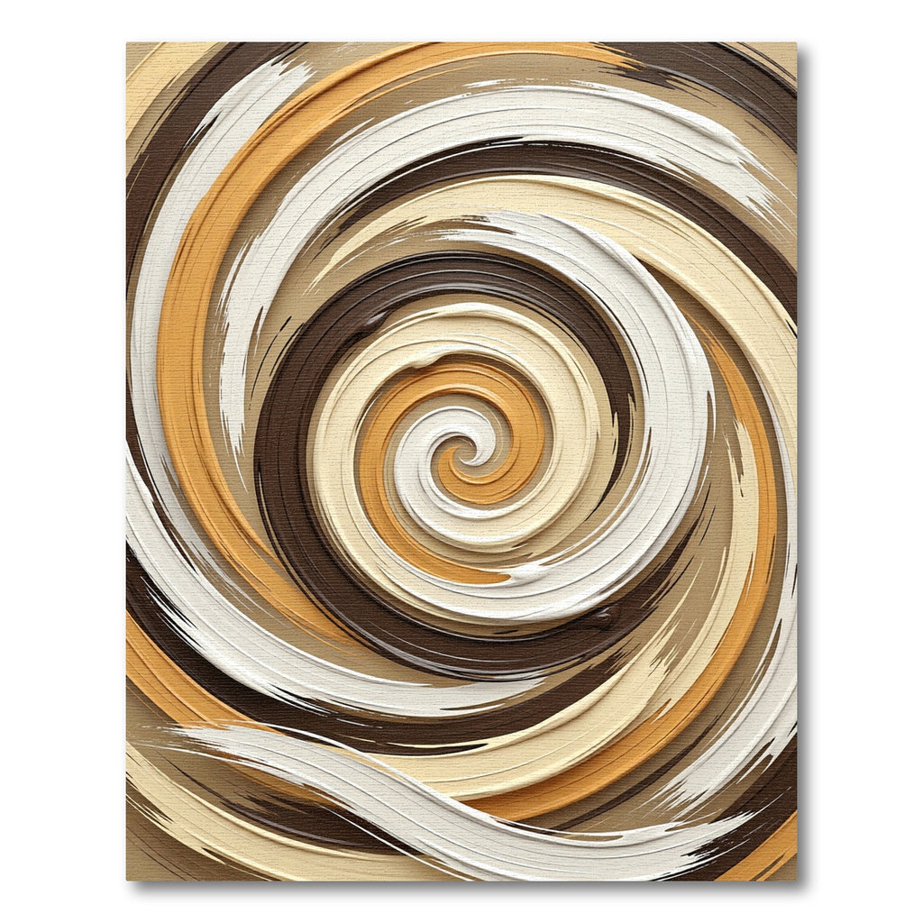 Earthy Swirl Strokes Rug