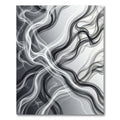 Monochrome Flowing Abstract Smoke Swirl Rug