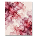 Crimson and Rose Fluid Abstraction Rug