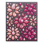 Sparkling Pink Petal Drop Arrangement Rug