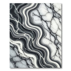 Modern Monochromatic Abstract Marble Swirl Rug