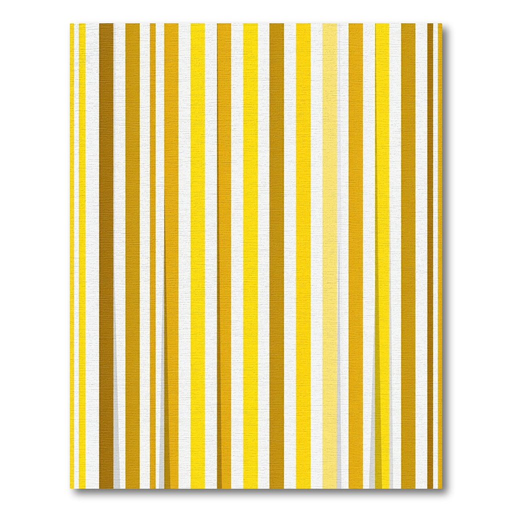Modern Golden Ochre Vertical Stripe Rug