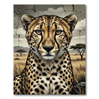 Golden Cheetah Spot Savannah Portrait Rug