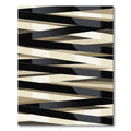 Black Beige Geometric Stripe Rug