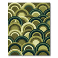 Muted Forest Green Arc Stack Rug