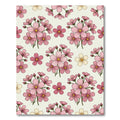 Blushing Pink Botanical Cosmos Flower Rug
