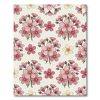Blushing Pink Botanical Cosmos Flower Rug