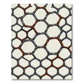 Rustic Copper Wire Hexagon Grid Rug