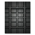 Dark Gray Modern Geometric Grille Rug