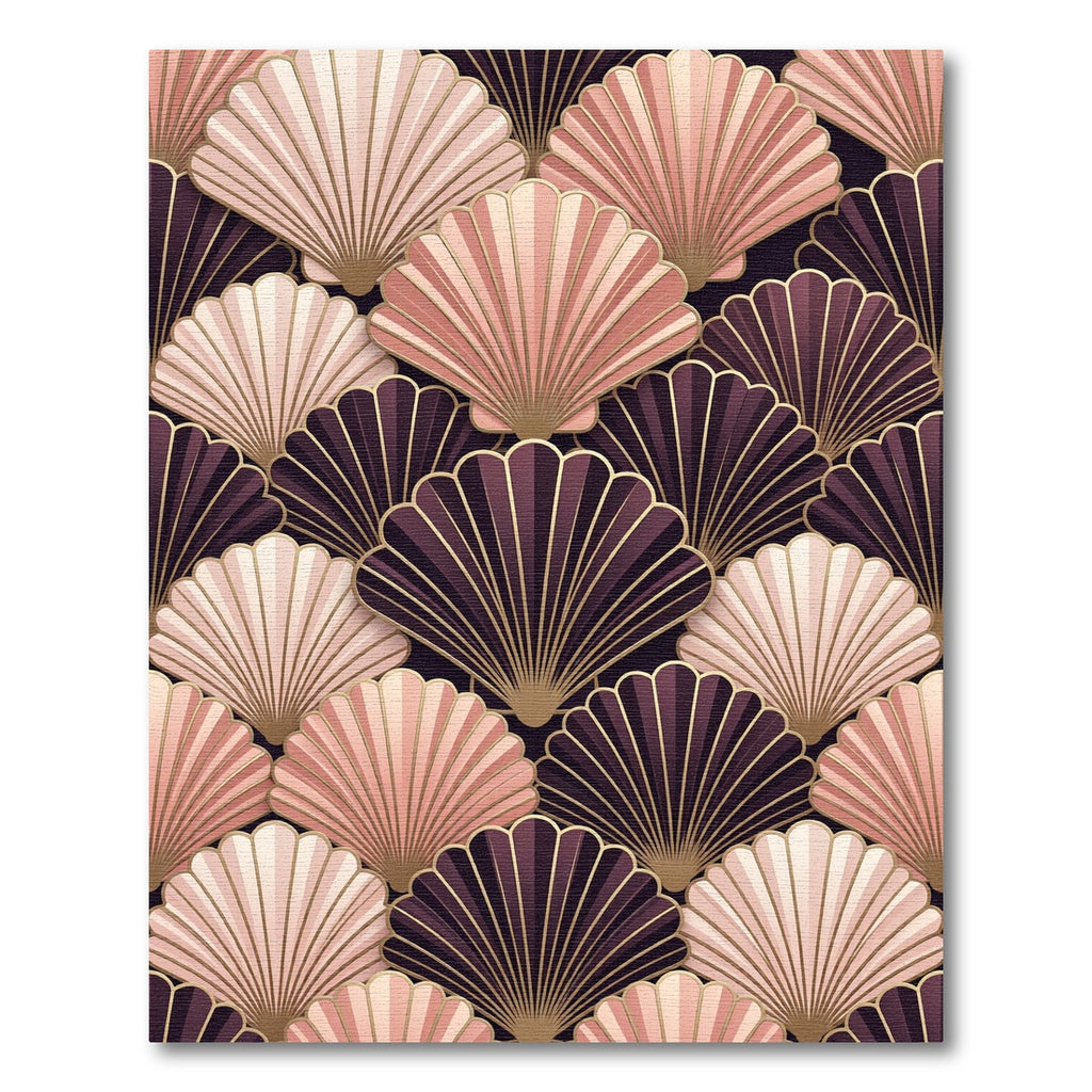 Art Deco Pink Plum Fan Rug
