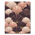 Art Deco Pink Plum Fan Rug