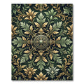 Ornate Sage and Gold Acanthus Medallion Rug