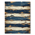 Coastal Farmhouse Navy Striped Shoreline Rug