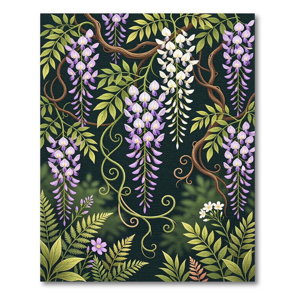 Lavender Wisteria Over Twine Vines Rug