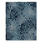 Modern Blue Gradient Polka Dot Rug