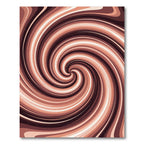 Chocolate Swirl Abstract Spiral Rug