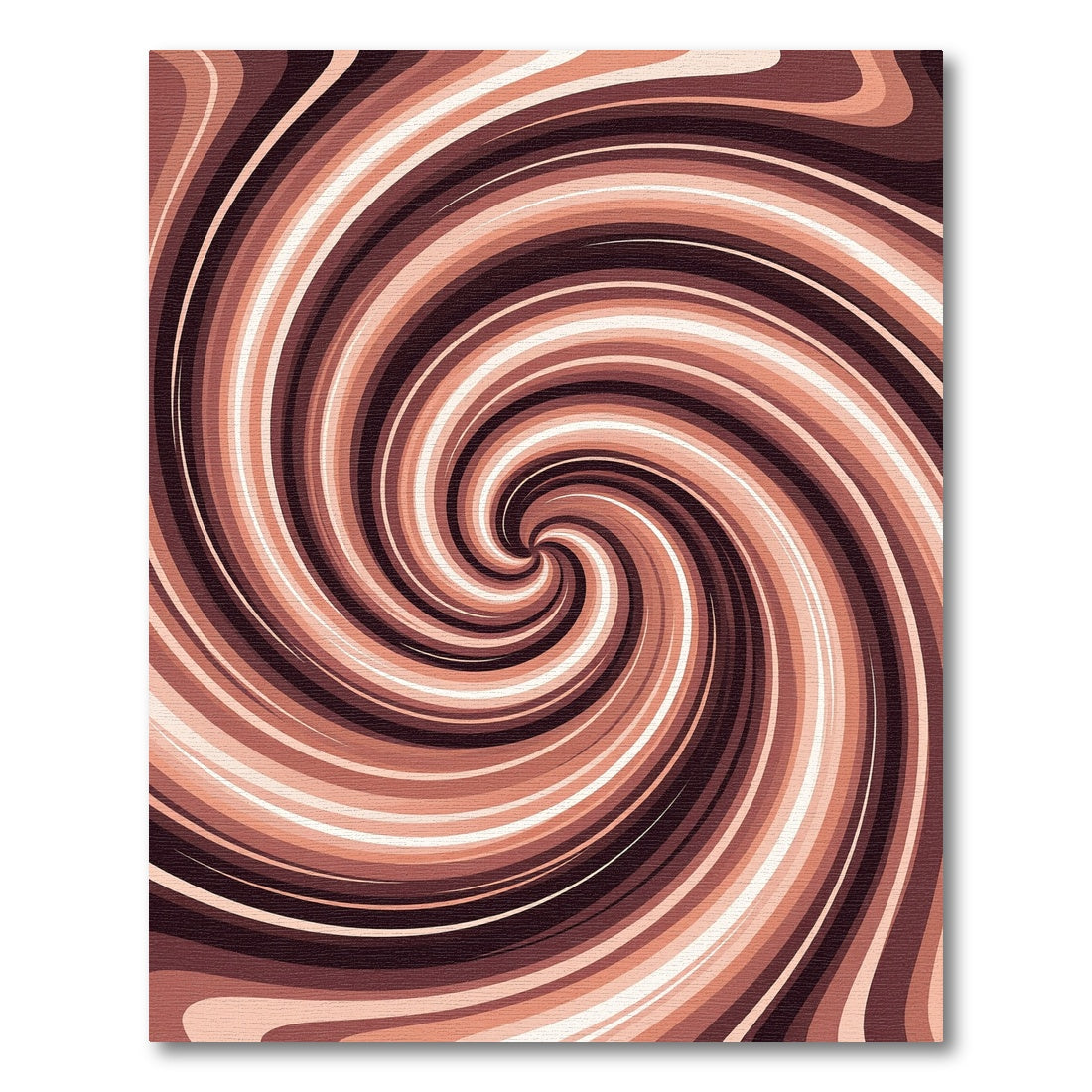 Chocolate Swirl Abstract Spiral Rug