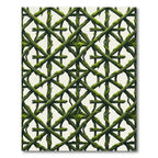 Mossy Botanical Lattice Vine Trellis Rug