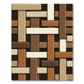 Earthy Tone Interlocking Rectangle Rug