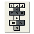 Minimalist Monochrome Geometric Hopscotch Grid Rug