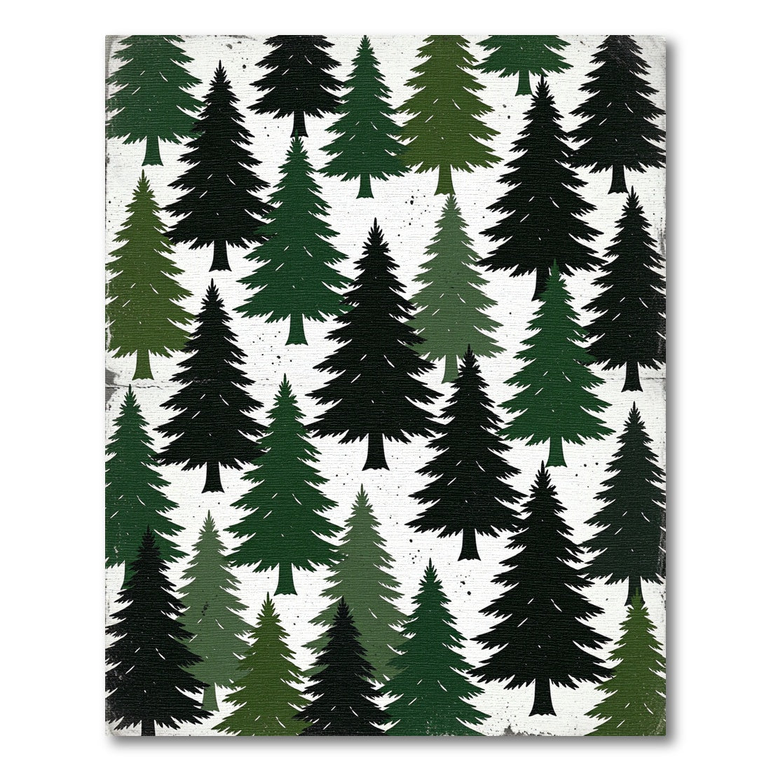 Forest Pine Tree Silhouette Artwork Rug