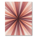 Warm Coral Sunburst Radiating Lines Rug