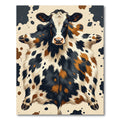 Farmhouse Black White Brown Cow Hide Rug