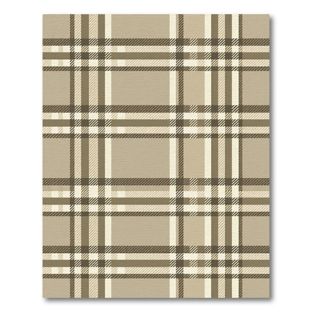 Classic Beige Plaid Tartan Check Rug