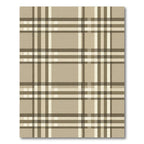Classic Beige Plaid Tartan Check Rug