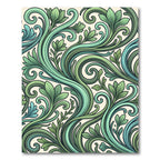Verdant Green Leafy Swirls Rug