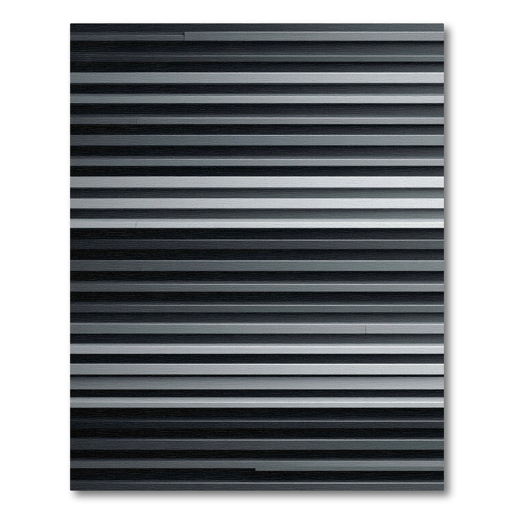 Minimalist Linear Gray Monochromatic Stripe Rug