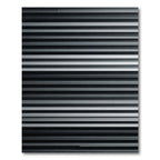 Minimalist Linear Gray Monochromatic Stripe Rug