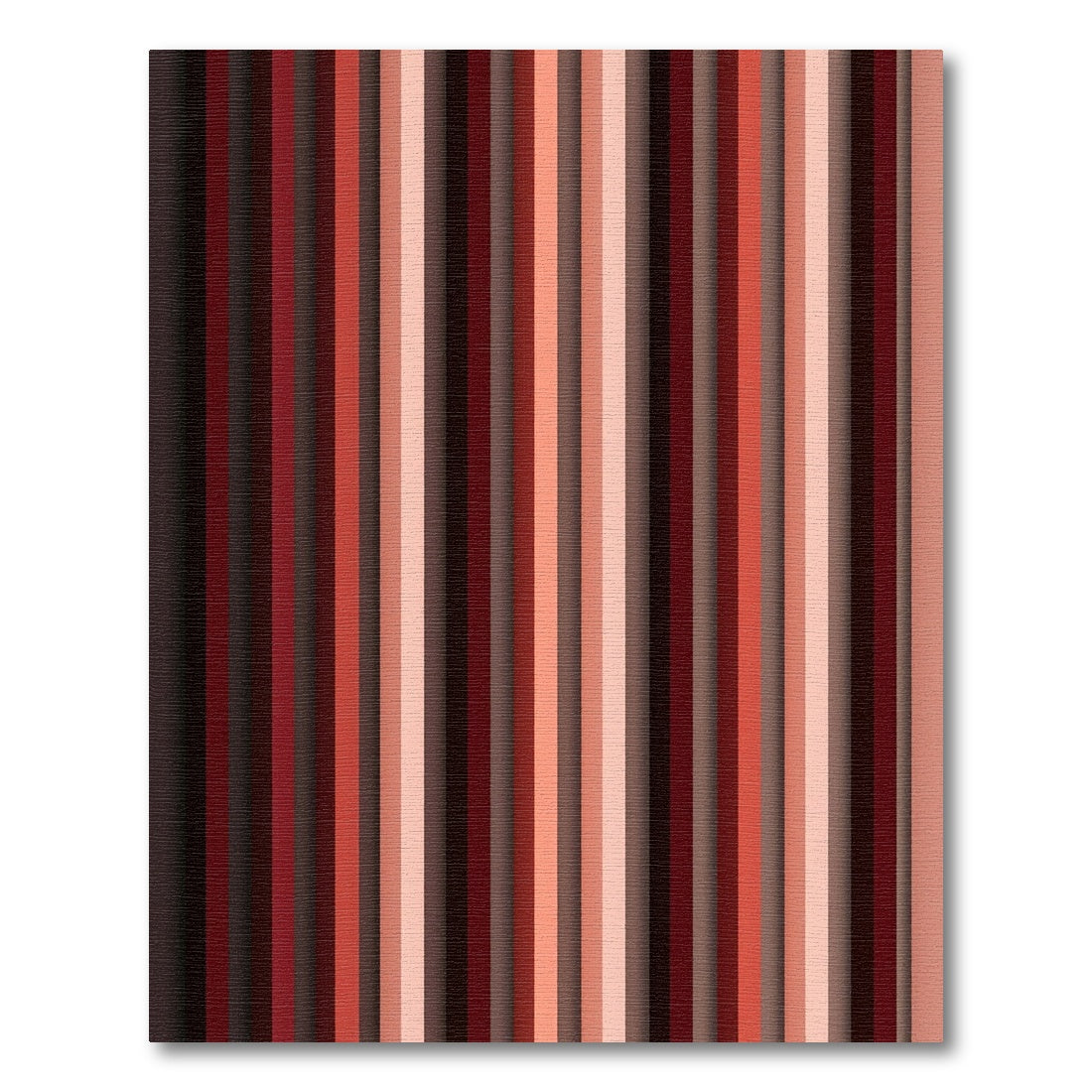 Graduated Red Vertical Stripe Rug