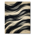 Monochromatic Abstract Flowing Wave Rug