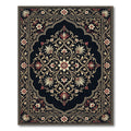 Ornate Floral Medallion Red Gold Rug