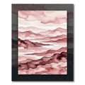 Muted Rose Abstract Mountain Landscape Rug