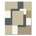 Geometric Earth Tones Overlapping Squares Rug