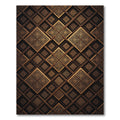 Ornate Golden Paisley Diamond Inlay Rug