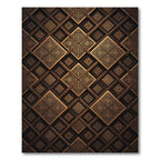Ornate Golden Paisley Diamond Inlay Rug