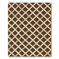 Modern Brown Lattice Geometric Tile Rug