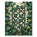 Lush Green Climbing Ivy Trellis Rug