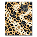 Playful Feline Leopard Spot Abstract Rug
