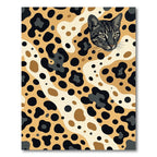 Playful Feline Leopard Spot Abstract Rug
