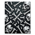 Gothic Scattered Skull and Bone Art Rug
