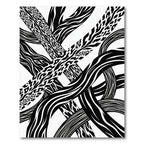 Monochrome Abstract Animal Print Flow Rug